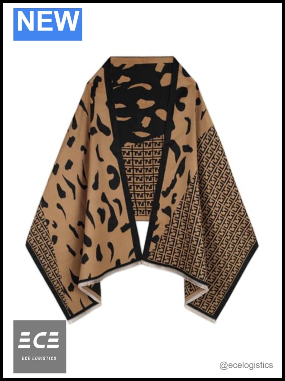 Women's Shawl Wrap Poncho Cape Scarf 60% Acrylic 20% Wool 20% Cashmere